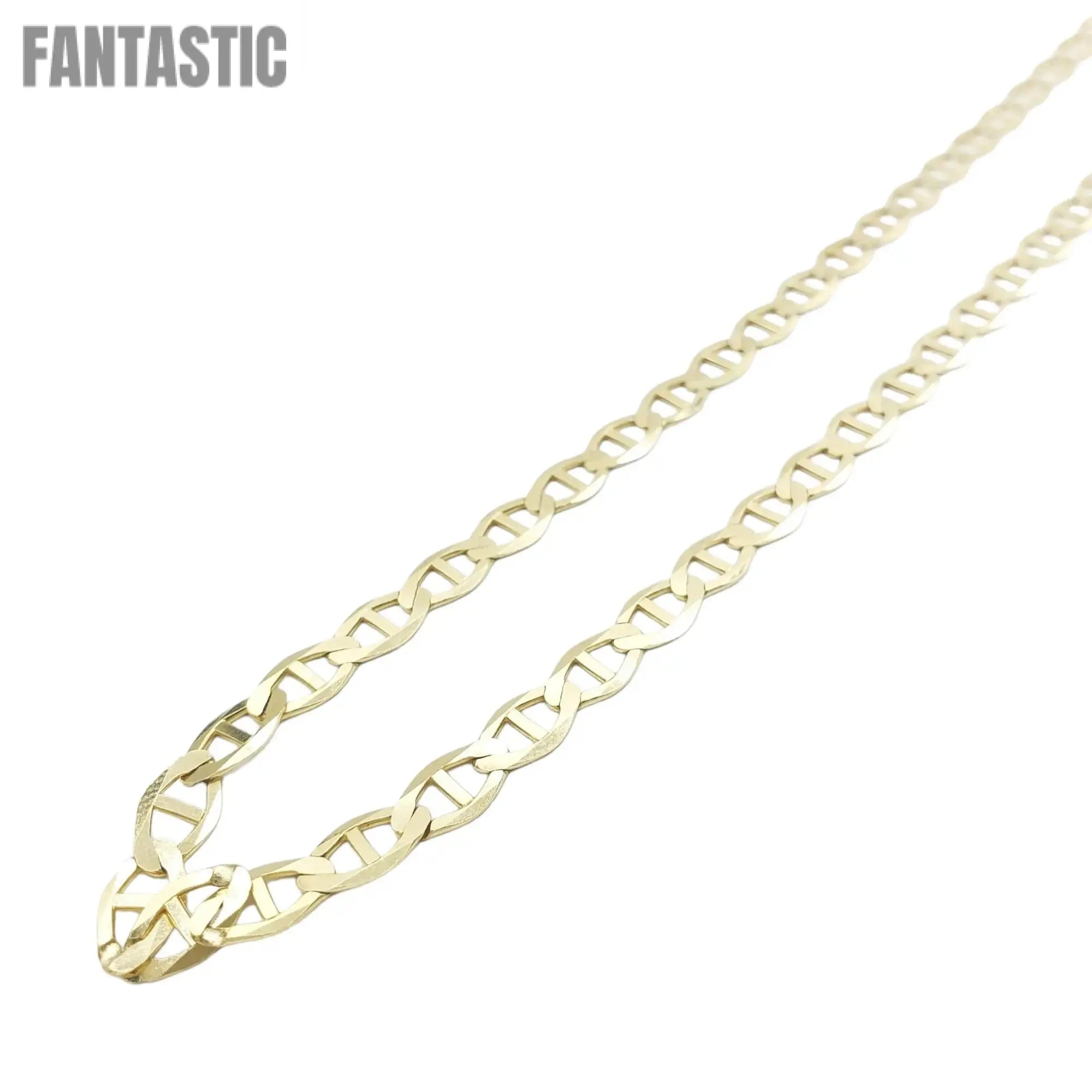 10K Gold- Solid Mariner Chain - Fantastic Jewelry NYC LLC