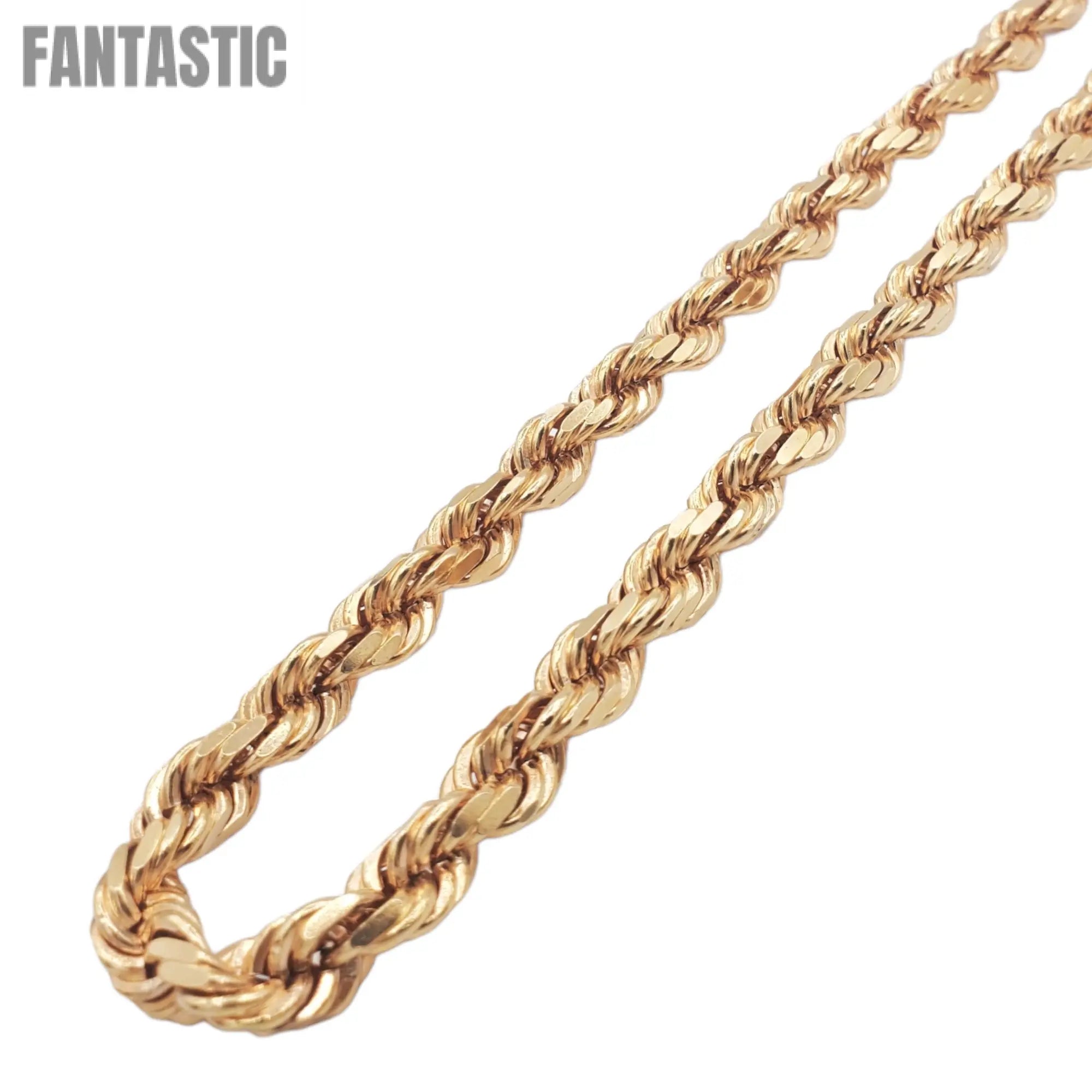 10K Gold- Solid Rope Chain (Rose Gold) Fantastic NYC