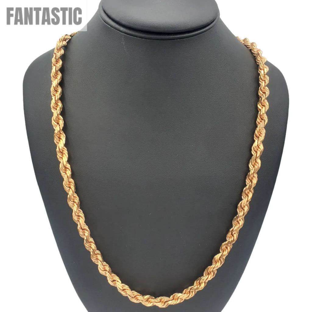 10K Gold- Solid Rope Chain (Rose Gold) Fantastic NYC