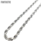 10K Gold- Solid Rope Chain (White Gold) Fantastic NYC