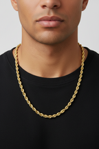 10K Solid Gold Rope Chain — Yellow Gold