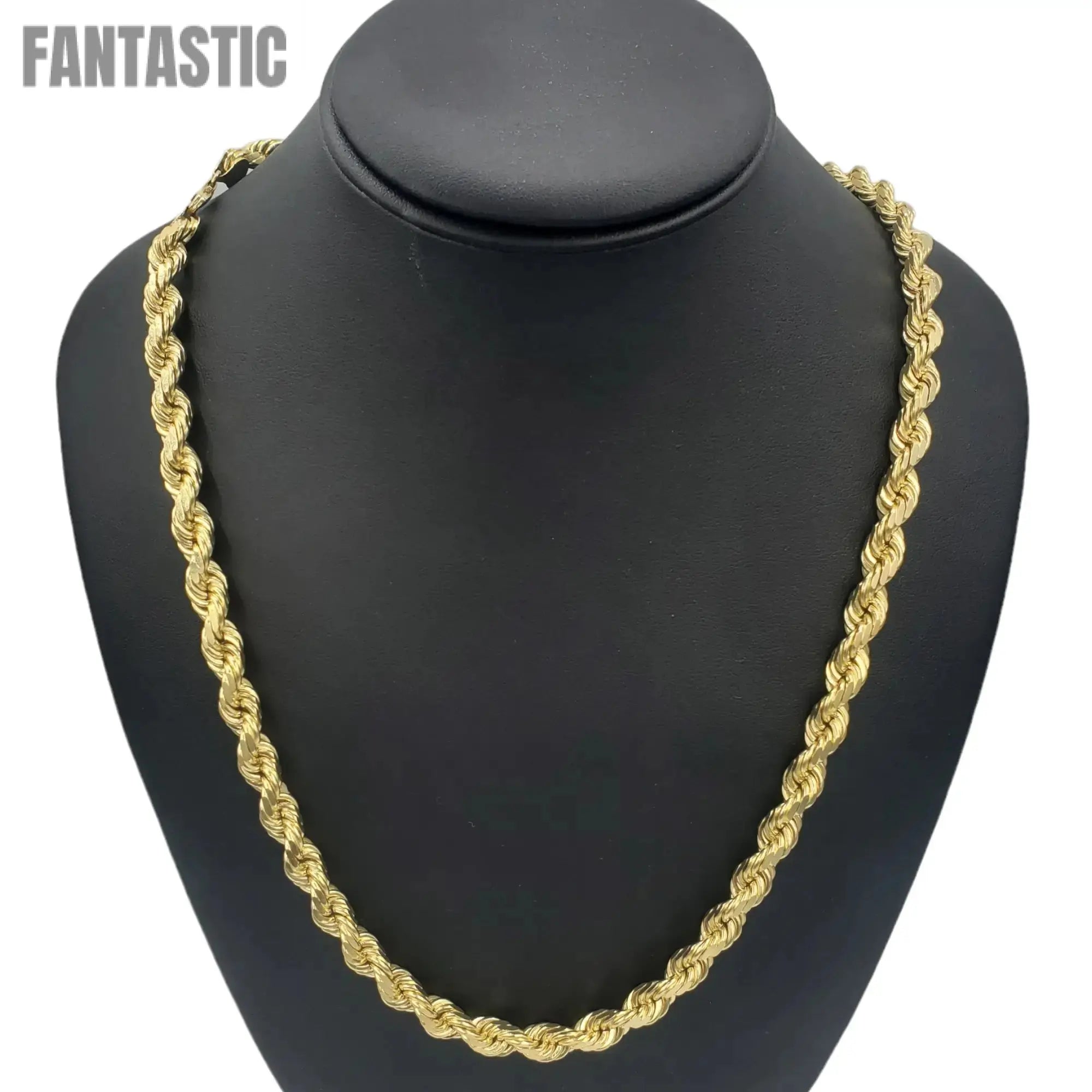 10K Gold- Solid Rope Chain (Yellow Gold) - Fantastic Jewelry NYC LLC