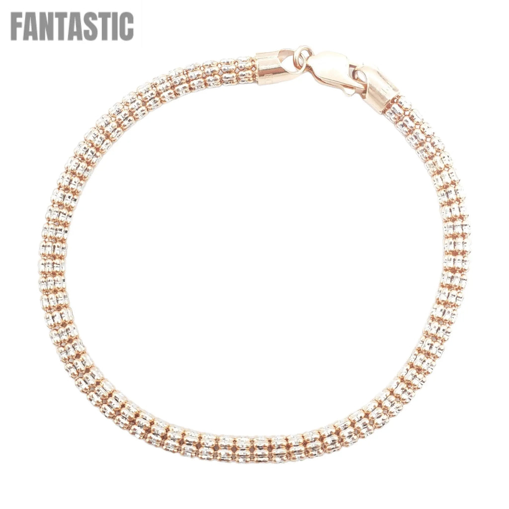 10K Rose Gold- Ice Bracelet Fantastic NYC
