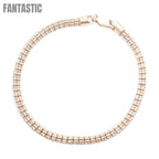 10K Rose Gold- Ice Bracelet Fantastic NYC