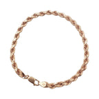 10K Rose Gold- Solid Rope Bracelet Fantastic NYC