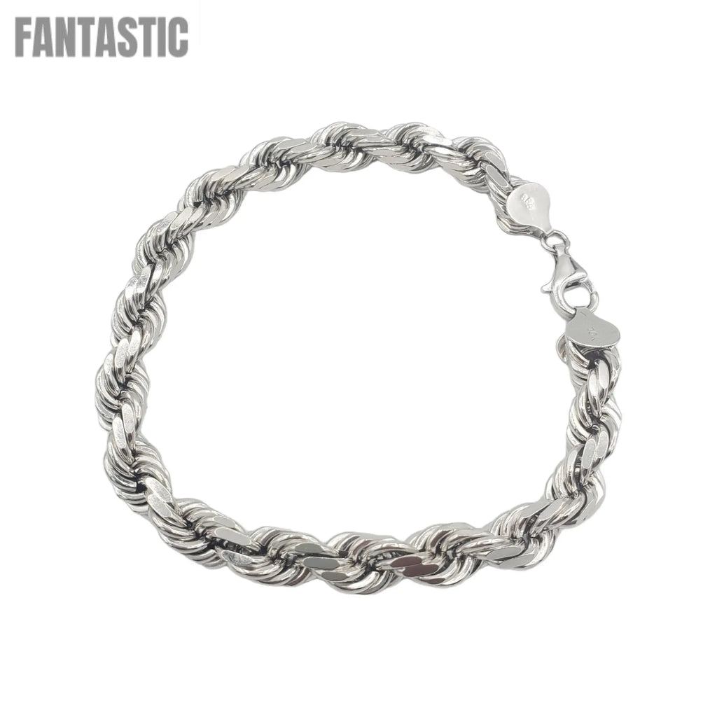 10K White Gold- Solid Rope Bracelets Fantastic NYC