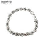 10K White Gold- Solid Rope Bracelets Fantastic NYC