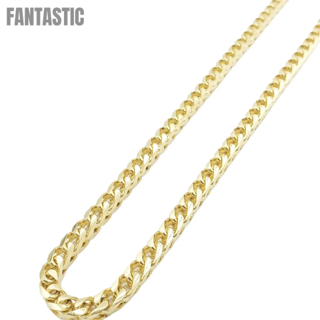 10K Yellow Gold Franco Chain Necklace - Fantastic Jewelry NYC LLC