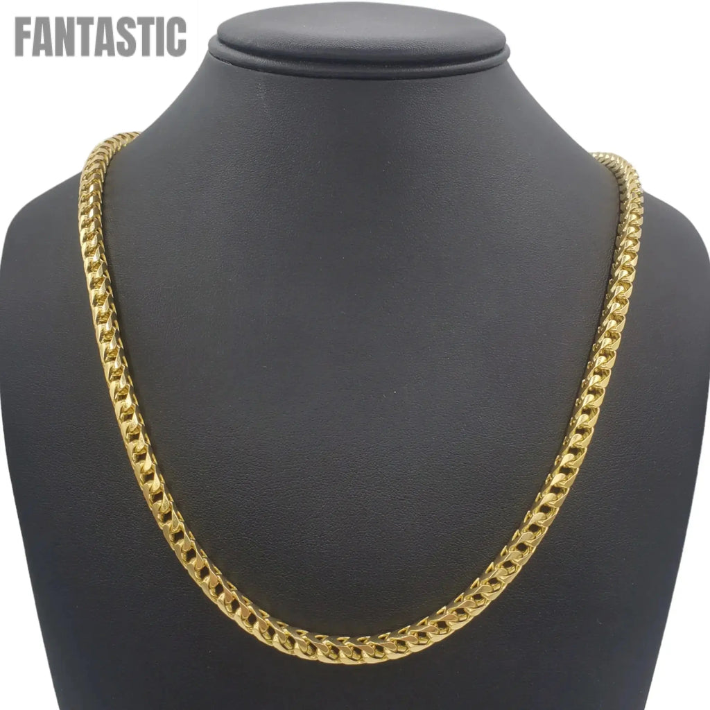 10K Yellow Gold Franco Chain Necklace - Fantastic Jewelry NYC LLC