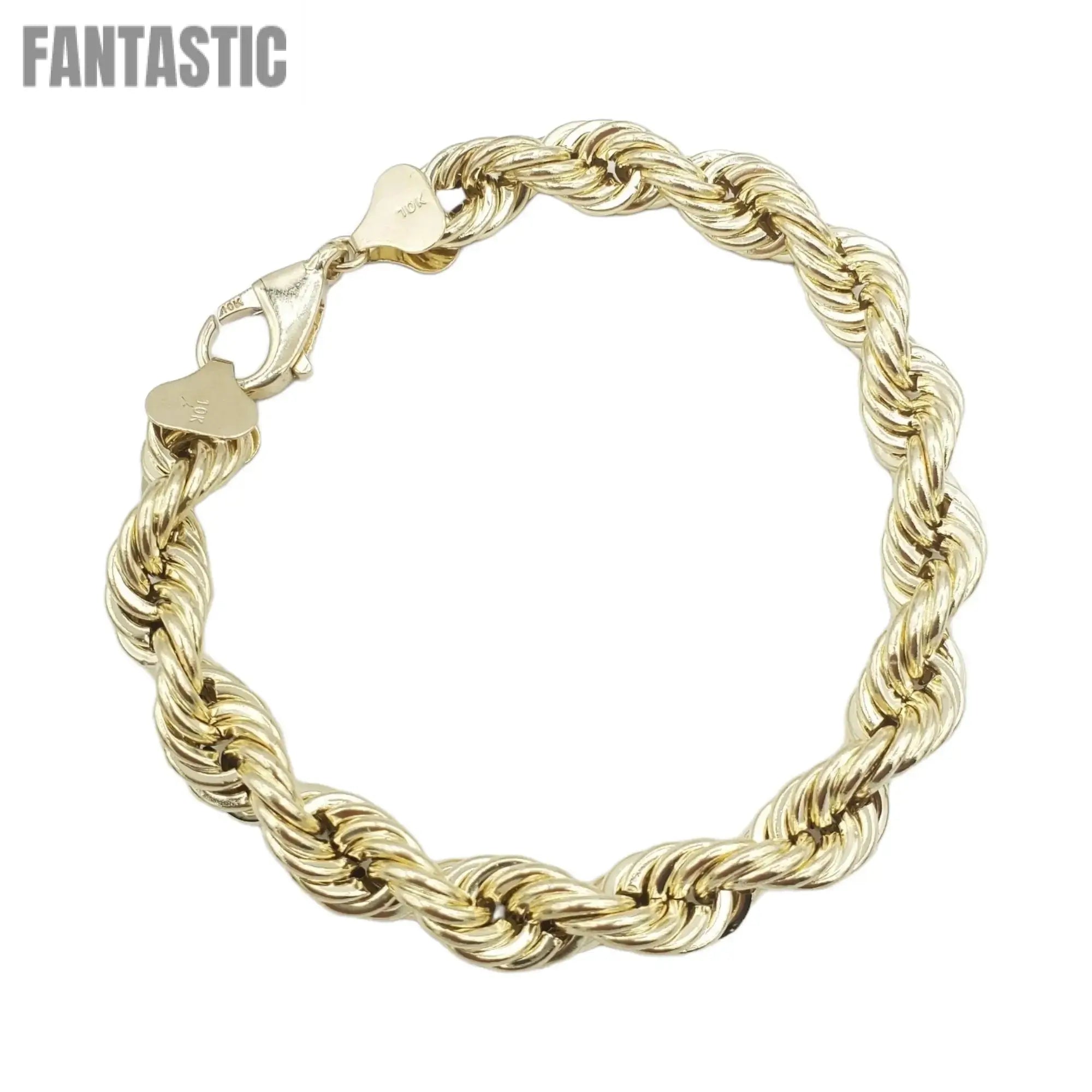 10K Yellow Gold- Hollow Rope Bracelets - Fantastic Jewelry NYC LLC