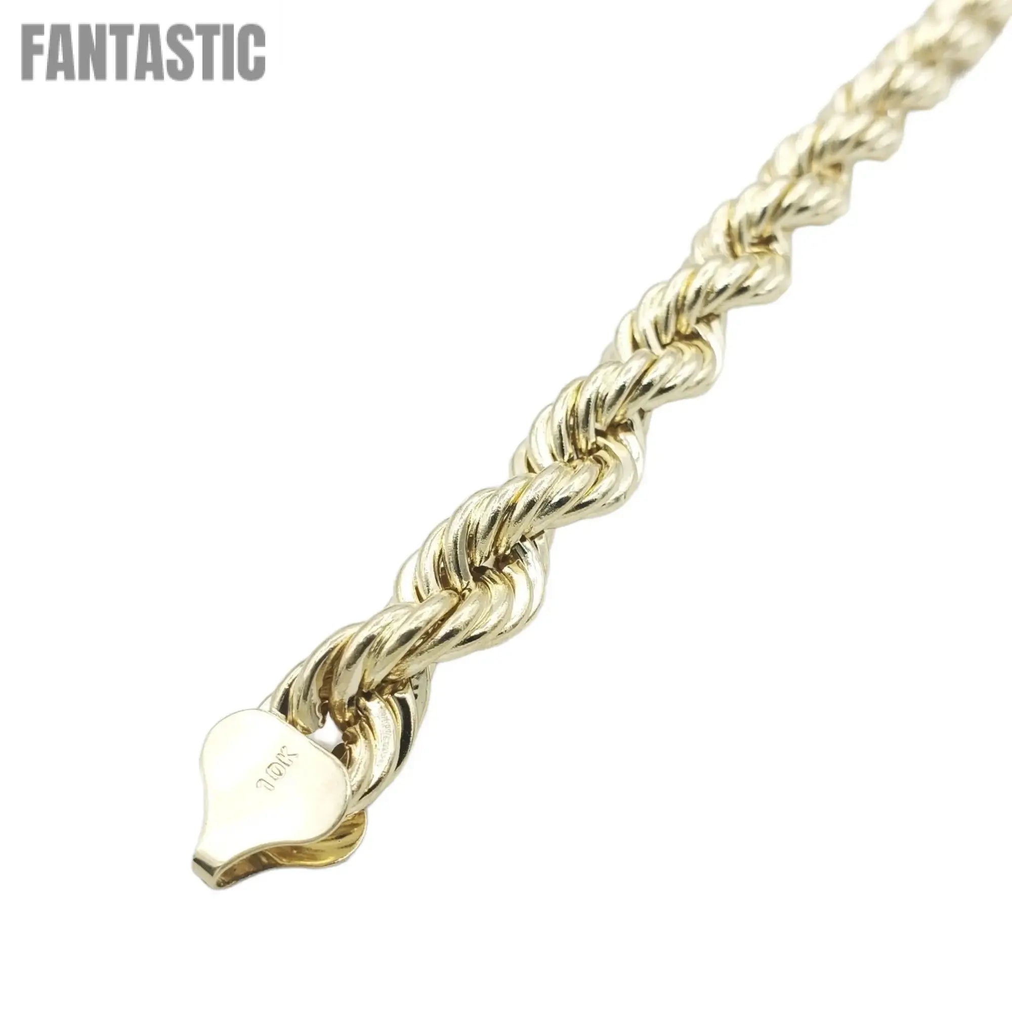 10K Yellow Gold- Hollow Rope Bracelets - Fantastic Jewelry NYC LLC