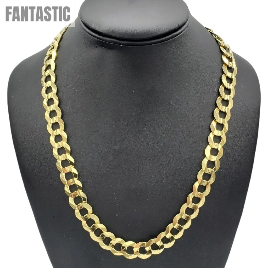 10K Yellow Gold- Solid Cuban Link (Curb Cuban) Chain - Fantastic Jewelry NYC LLC