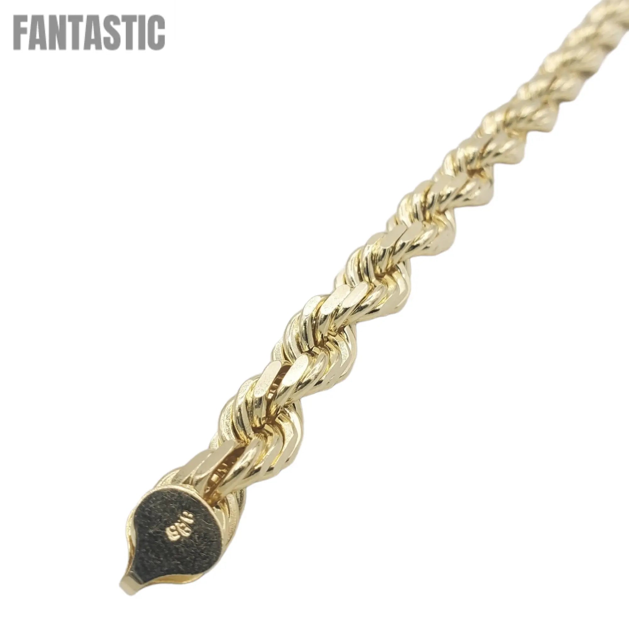 10K Yellow Gold- Solid Rope Bracelets Fantastic NYC