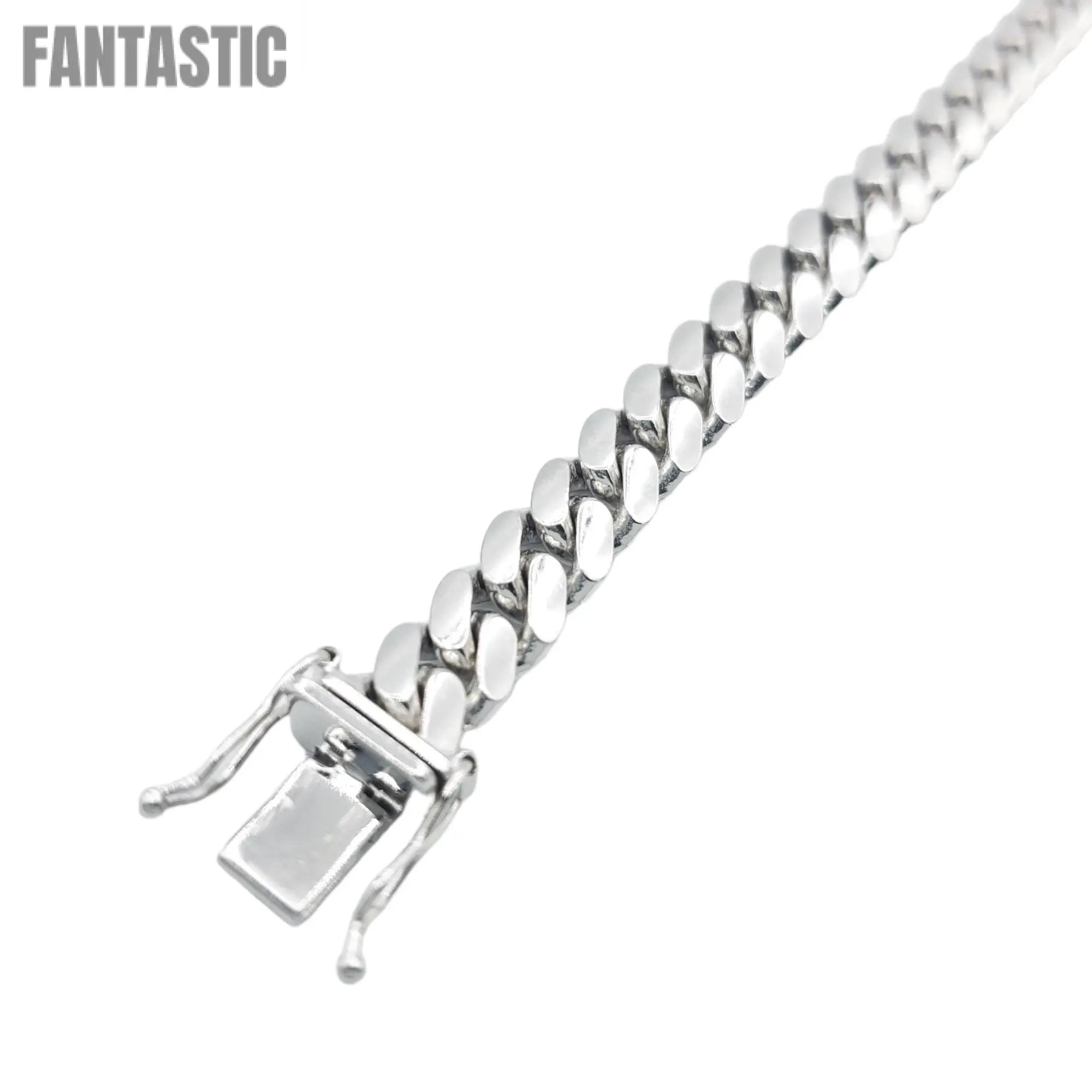 10k Solid White Gold Miami Cuban Bracelets Fantastic NYC