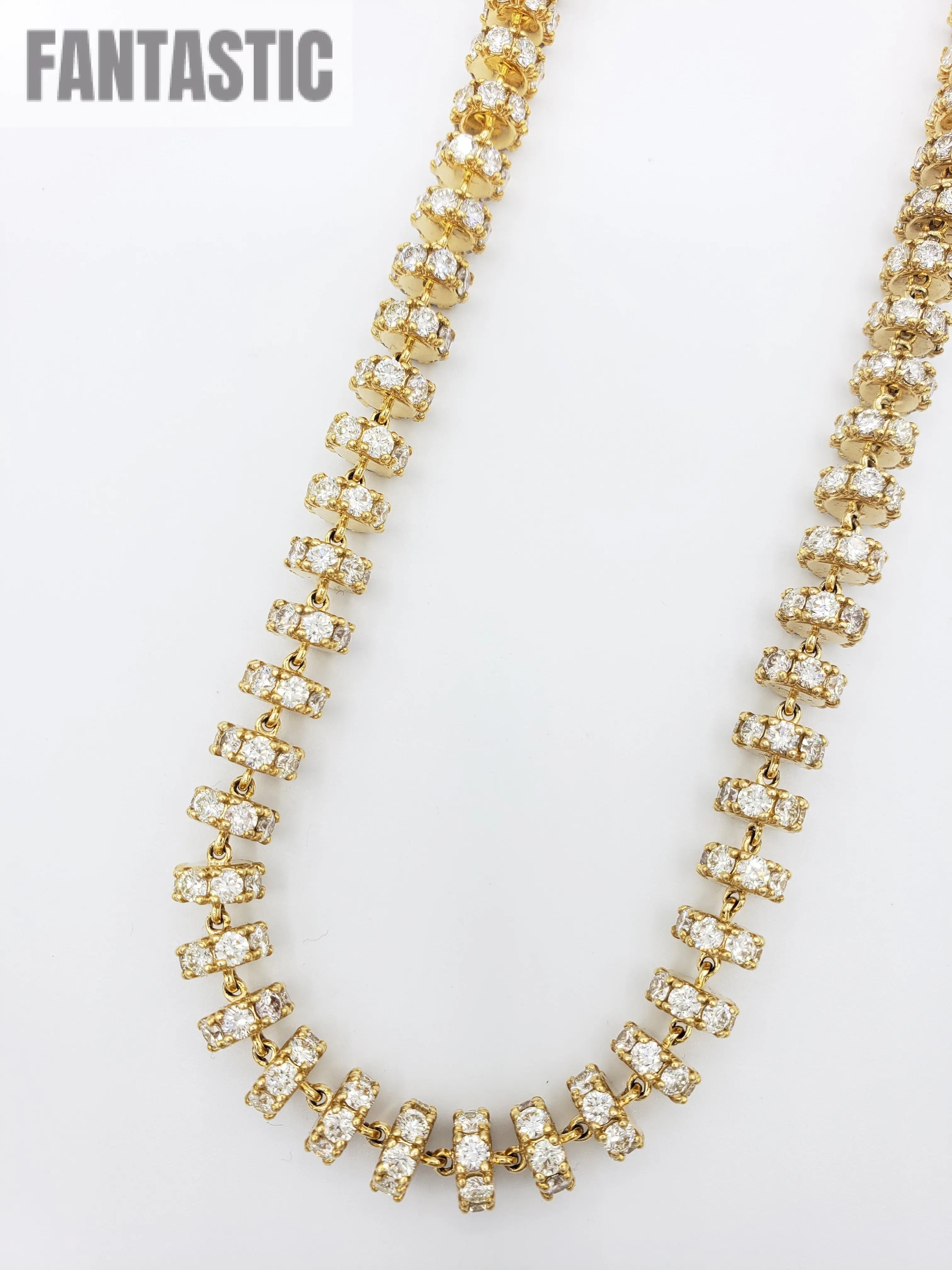 14K Gold- Diamond Disc Chain | 136 Grams Fantastic NYC