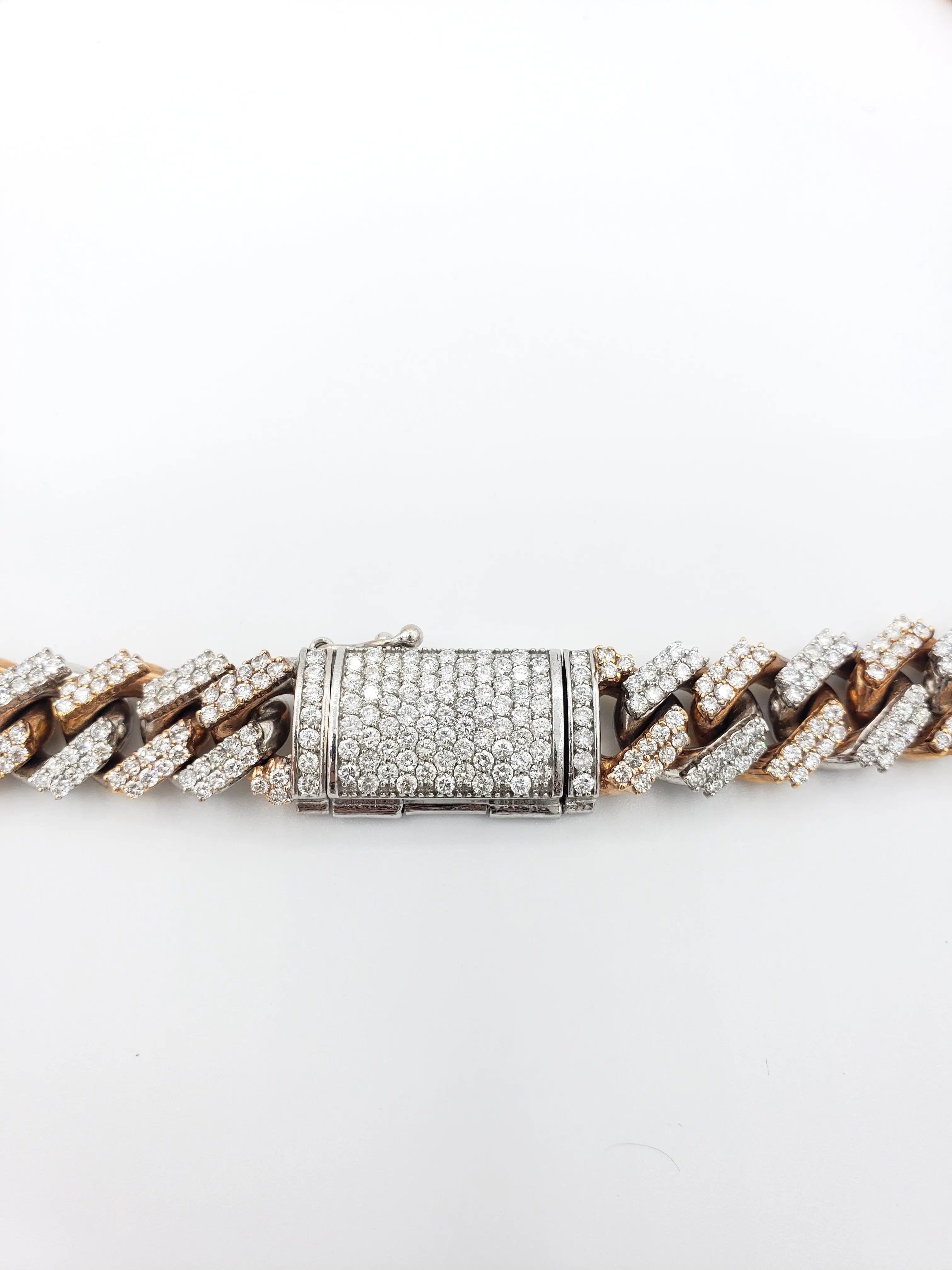 14K Gold- Diamond Miami Cuban Chain Tri-Color (264 Grams) Fantastic NYC