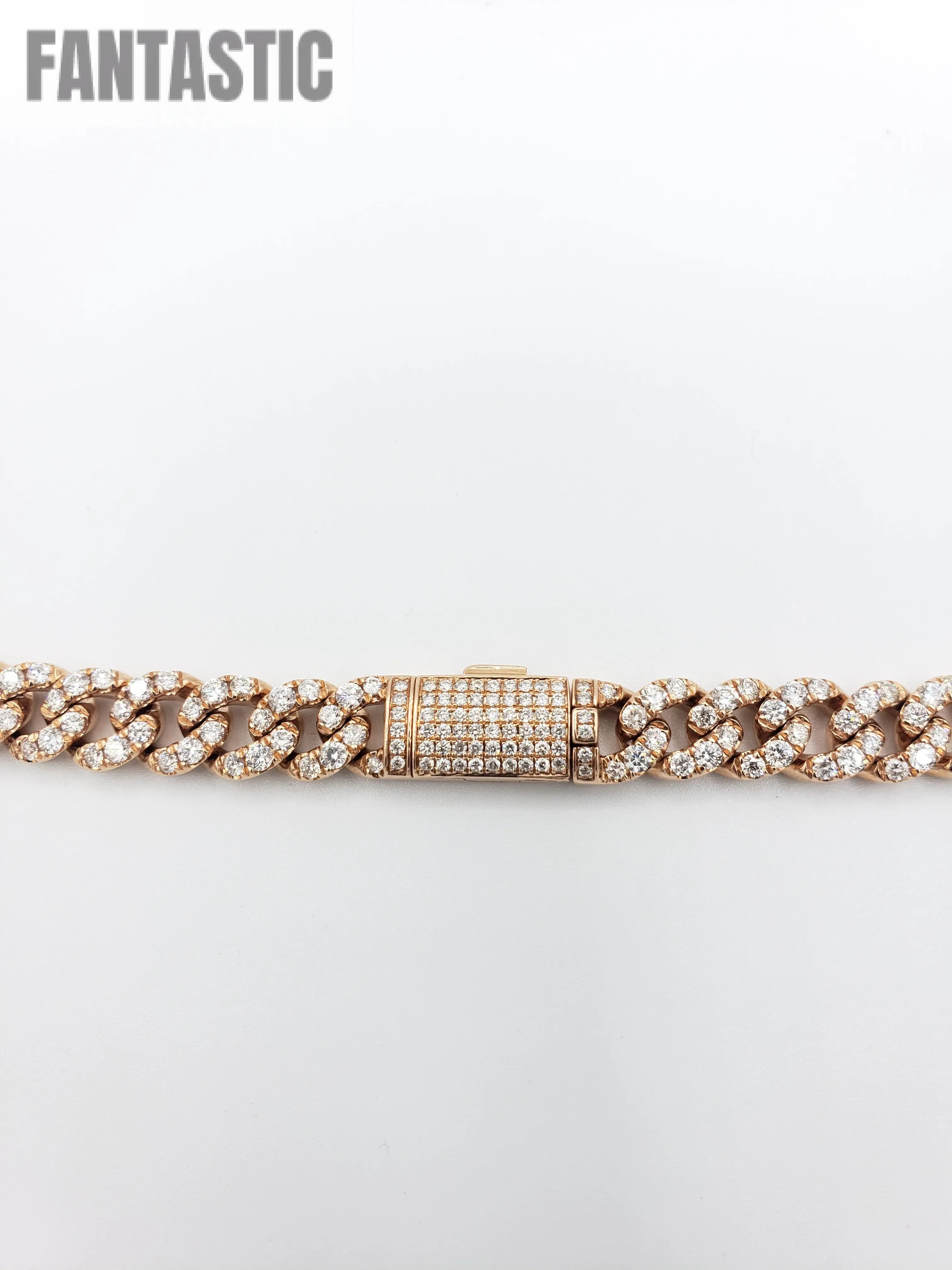 14K Gold- Diamond Miami Cuban Rose Gold Chain (93.3 Grams) Fantastic NYC