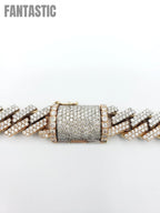 14K Gold- Diamond Miami Cuban Two-Tone Chain (325 Grams) Fantastic NYC