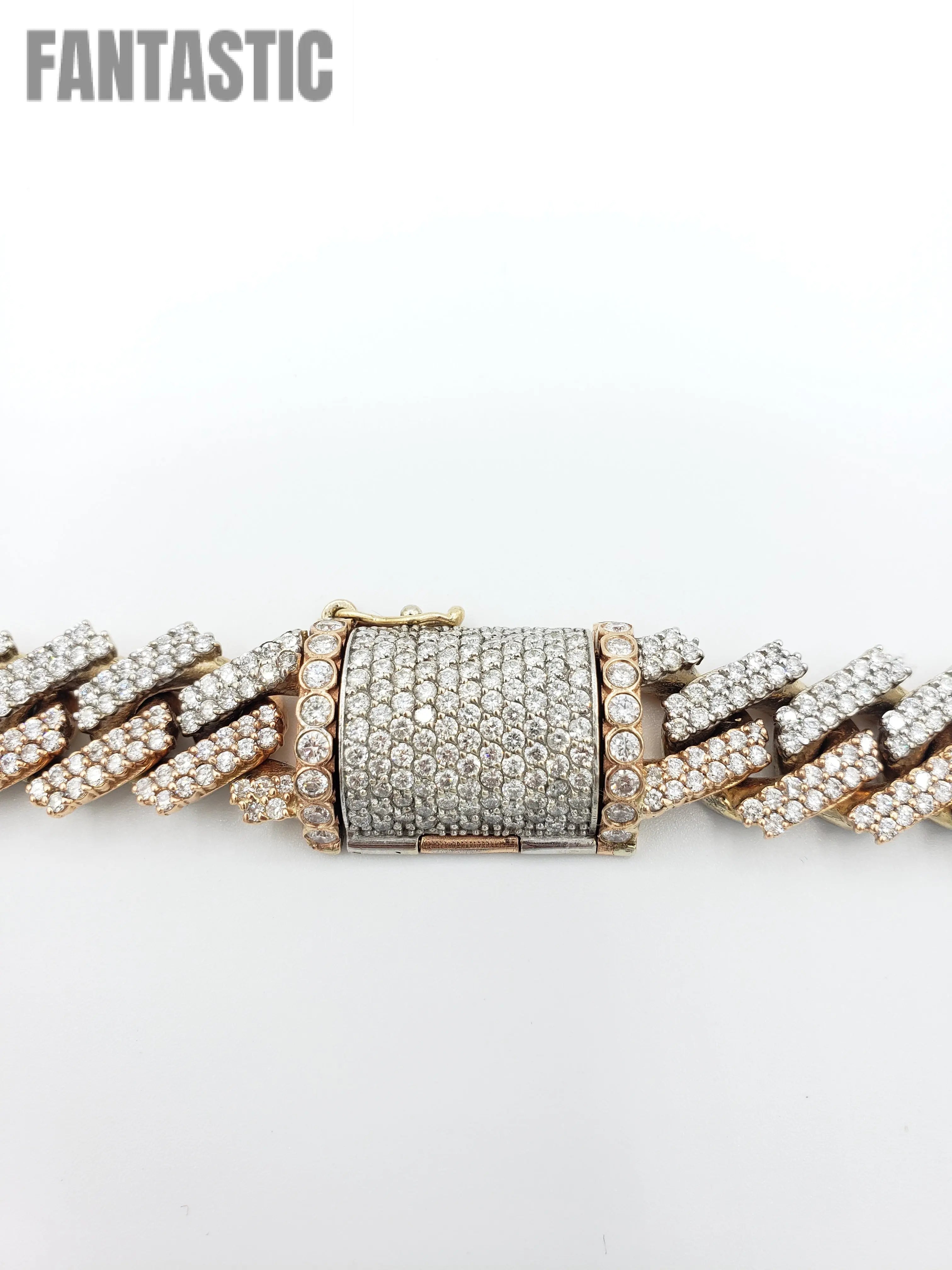 14K Gold- Diamond Miami Cuban Two-Tone Chain (325 Grams) Fantastic NYC