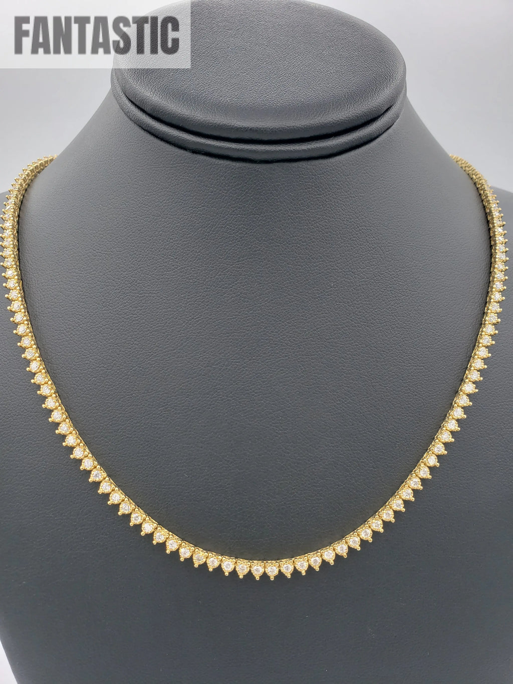 14K Gold- Diamond Pointer Tennis Chain 40.3 Grams Fantastic NYC