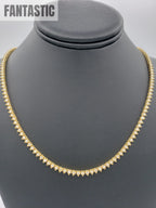 14K Gold- Diamond Pointer Tennis Chain 40.3 Grams Fantastic NYC