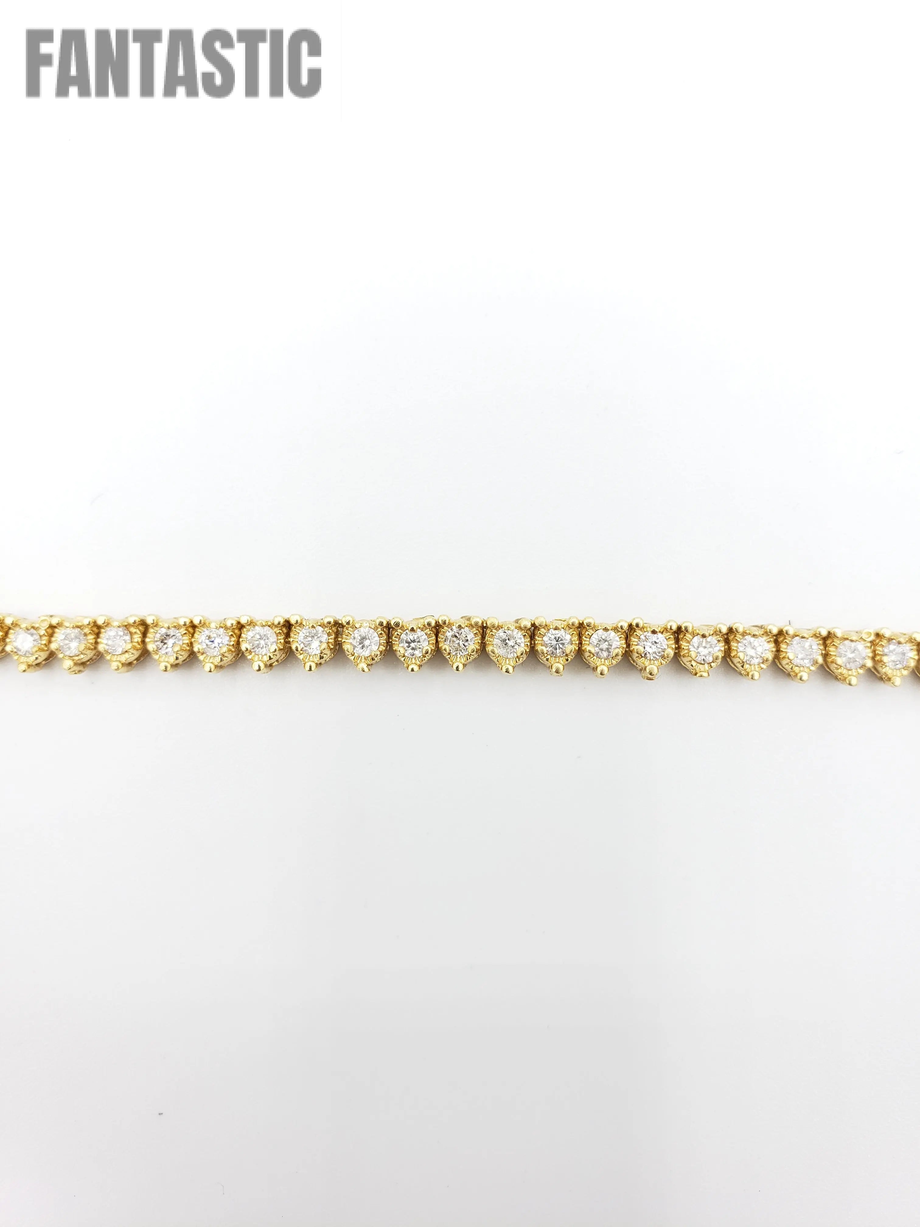 14K Gold- Diamond Pointer Tennis Chain 40.3 Grams Fantastic NYC