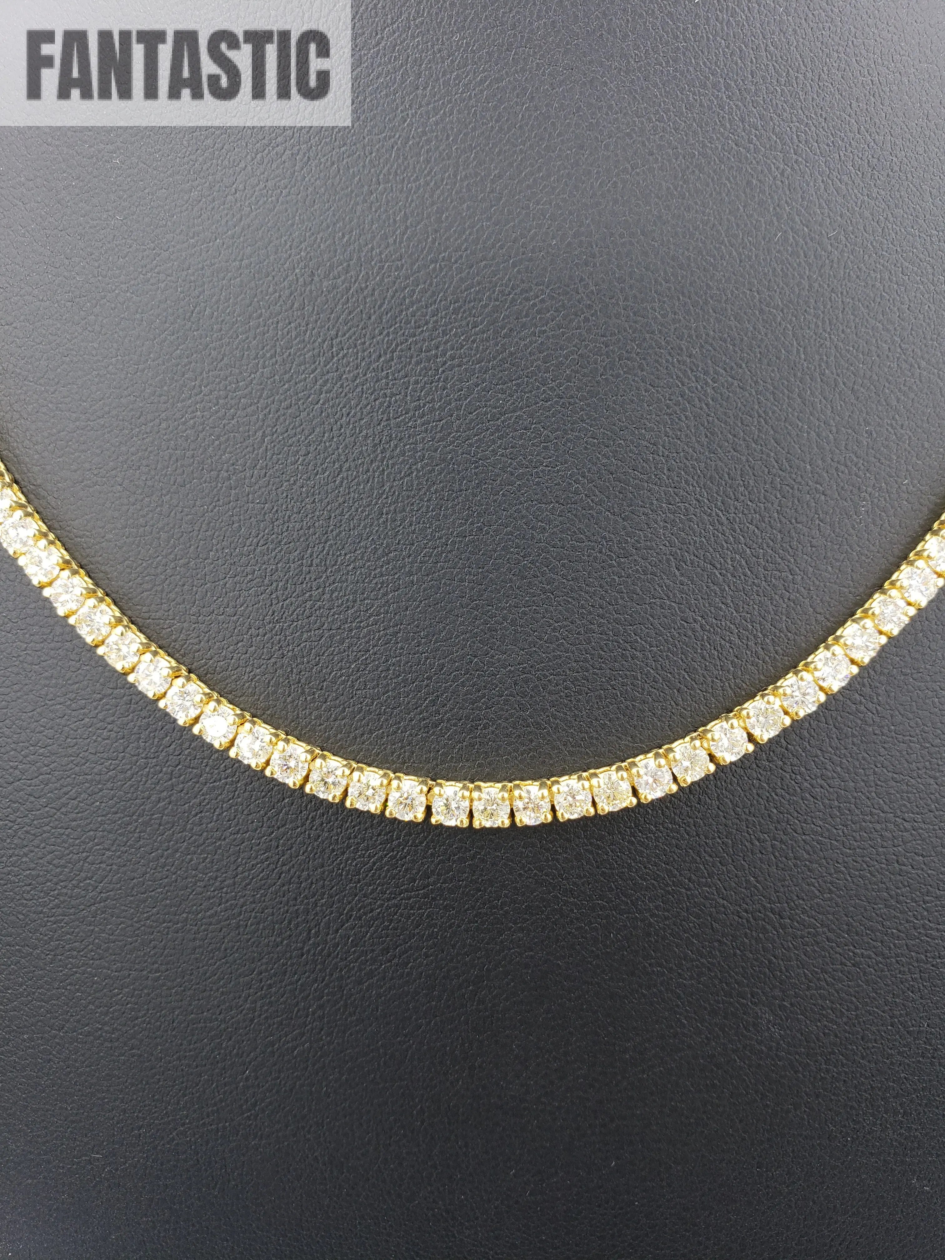 14K Gold- Diamond Tennis Chain 23.5 Grams Fantastic NYC