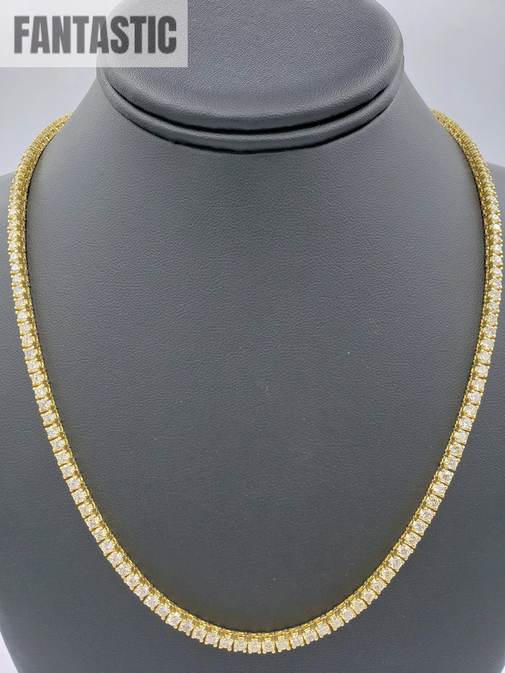 14K Gold- Diamond Tennis Chain 24.7 Grams Fantastic NYC
