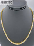 14K Gold- Diamond Tennis Chain 24.7 Grams