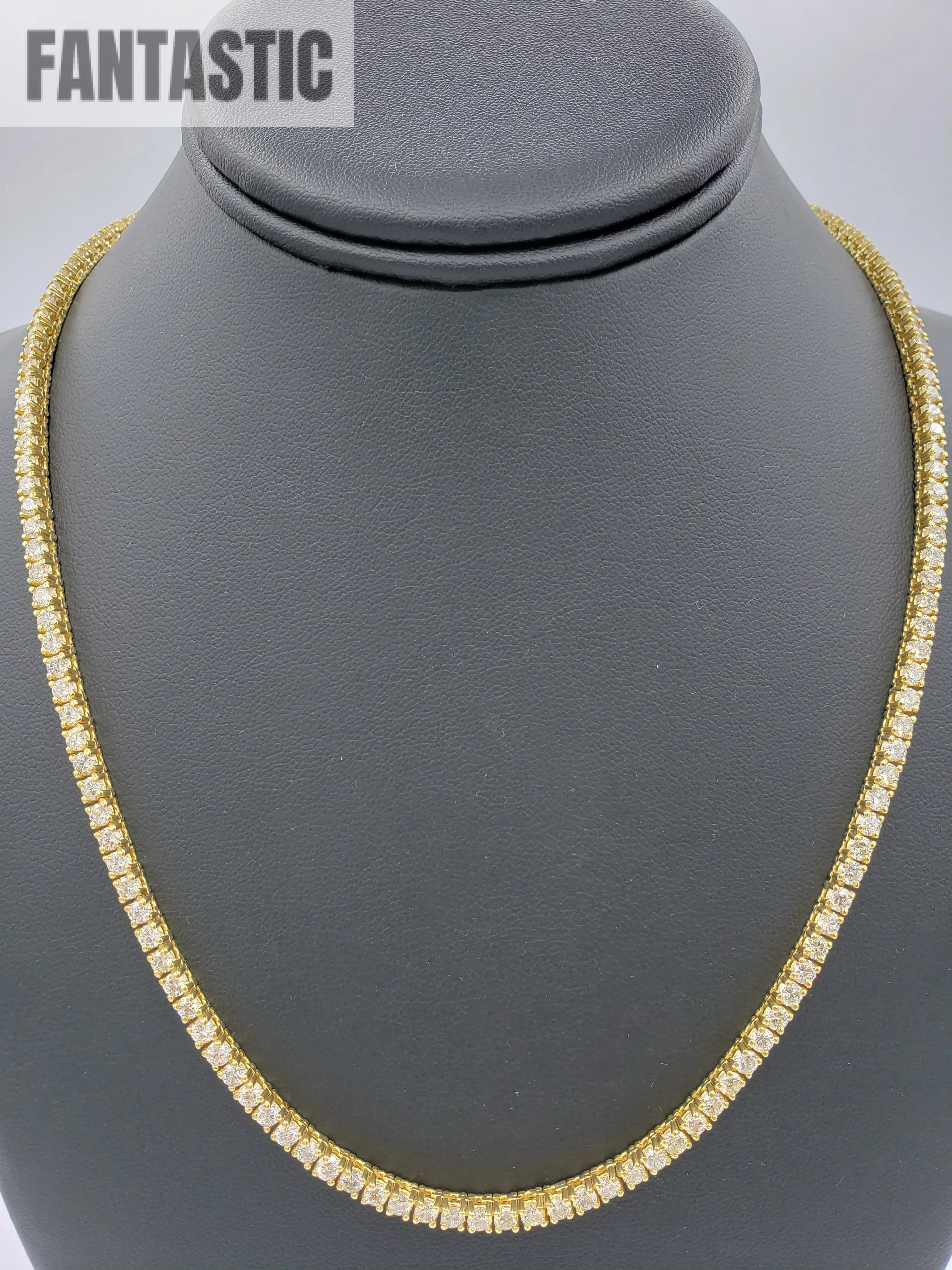 14K Gold- Diamond Tennis Chain 24.7 Grams Fantastic NYC