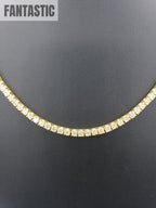 14K Gold- Diamond Tennis Chain 24.7 Grams Fantastic NYC