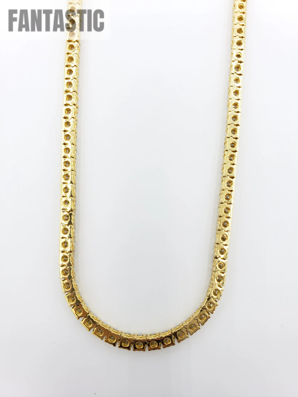 14K Gold- Diamond Tennis Chain 24.7 Grams Fantastic NYC