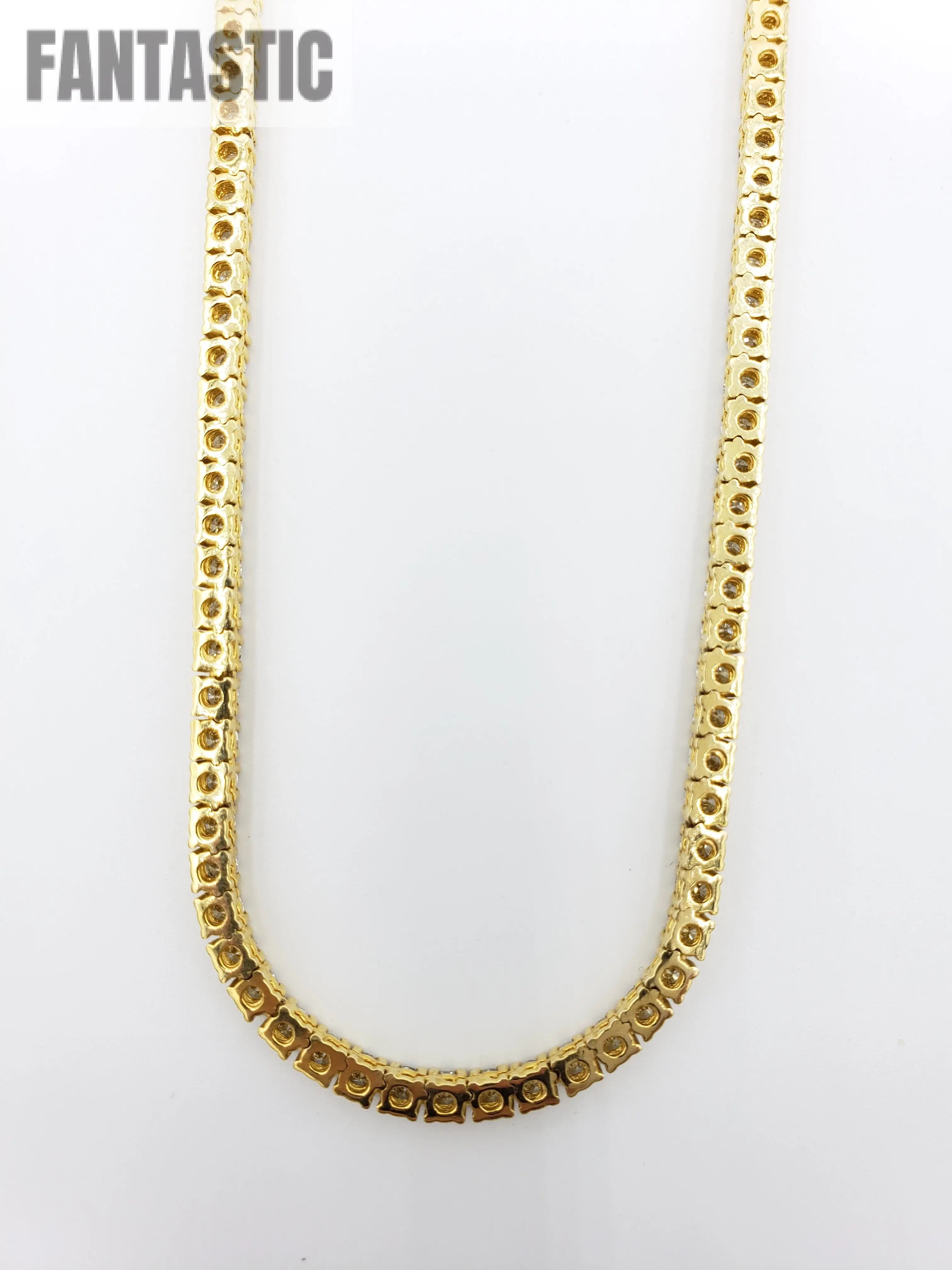 14K Gold- Diamond Tennis Chain 24.7 Grams Fantastic NYC