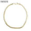 Oro de 14 quilates - Pulsera de cadena tipo caja hueca