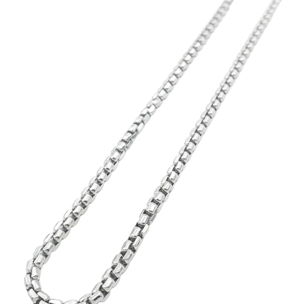 14K Gold- Hollow Box Chain (White Gold) Fantastic NYC