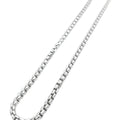 14K Hollow Box Chain – White Gold
