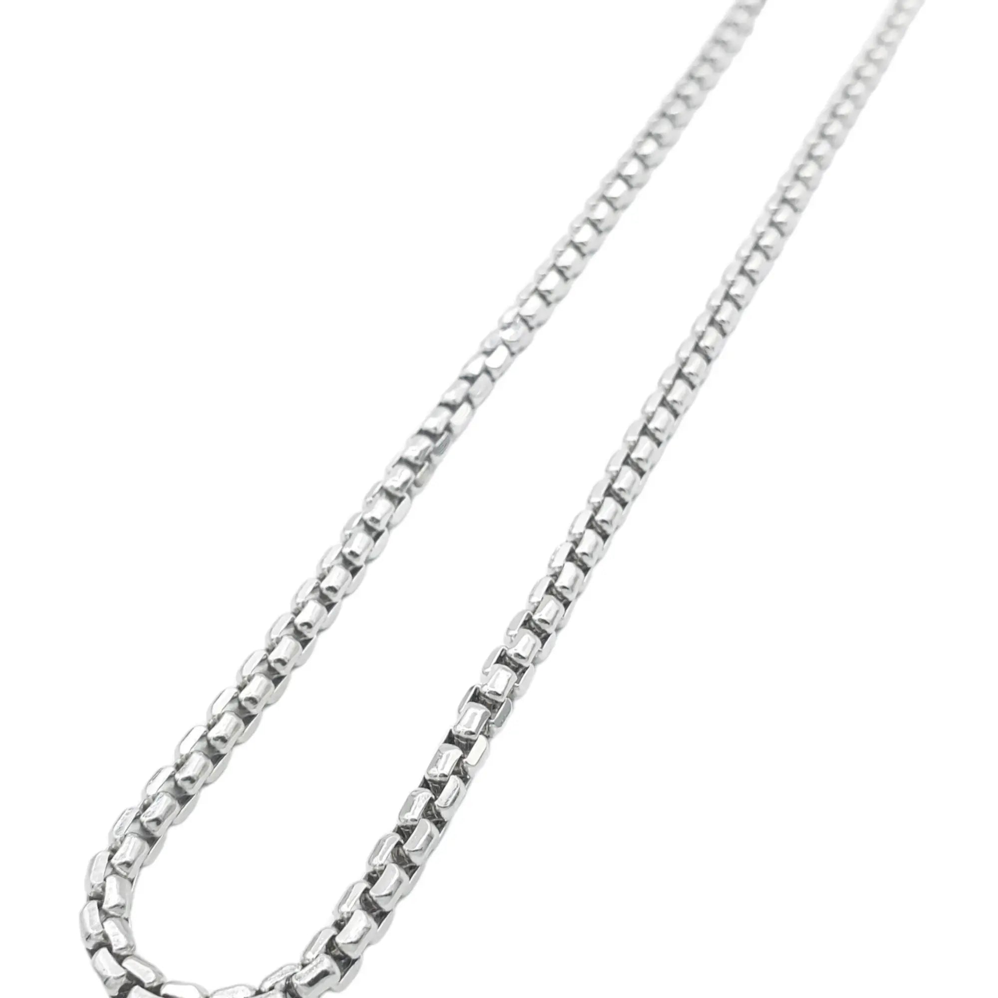 14K Gold- Hollow Box Chain (White Gold) Fantastic NYC