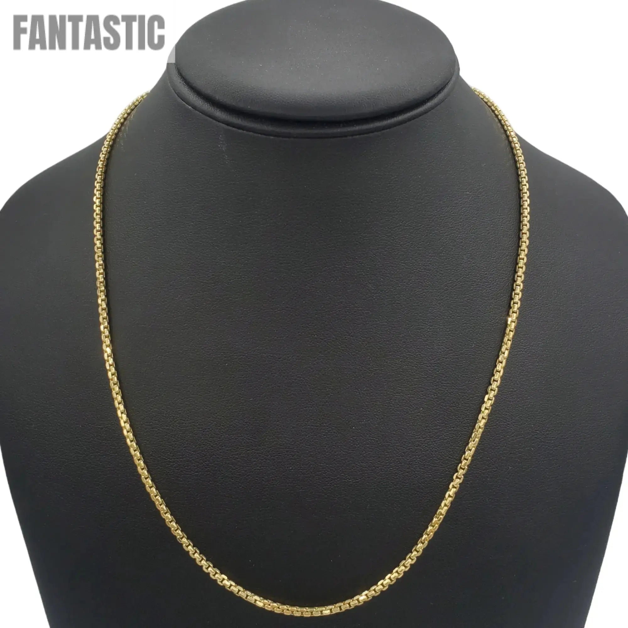 14K Gold- Hollow Box Chain (Yellow Gold) - Fantastic Jewelry NYC LLC