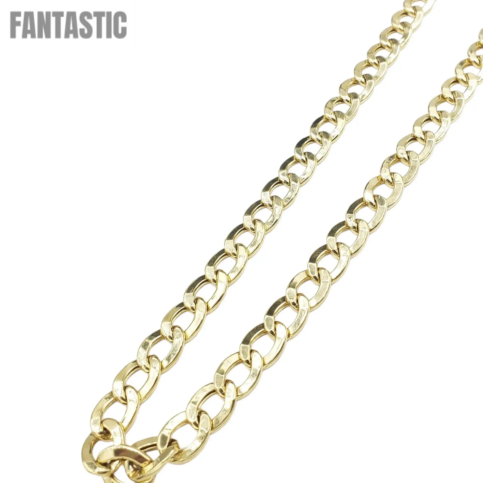 14K Gold - Hollow Cuban Link (Curb Cuban) Chain - Fantastic Jewelry NYC LLC