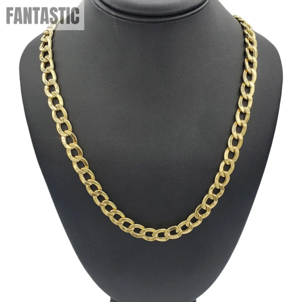 14K Gold - Hollow Cuban Link (Curb Cuban) Chain - Fantastic Jewelry NYC LLC