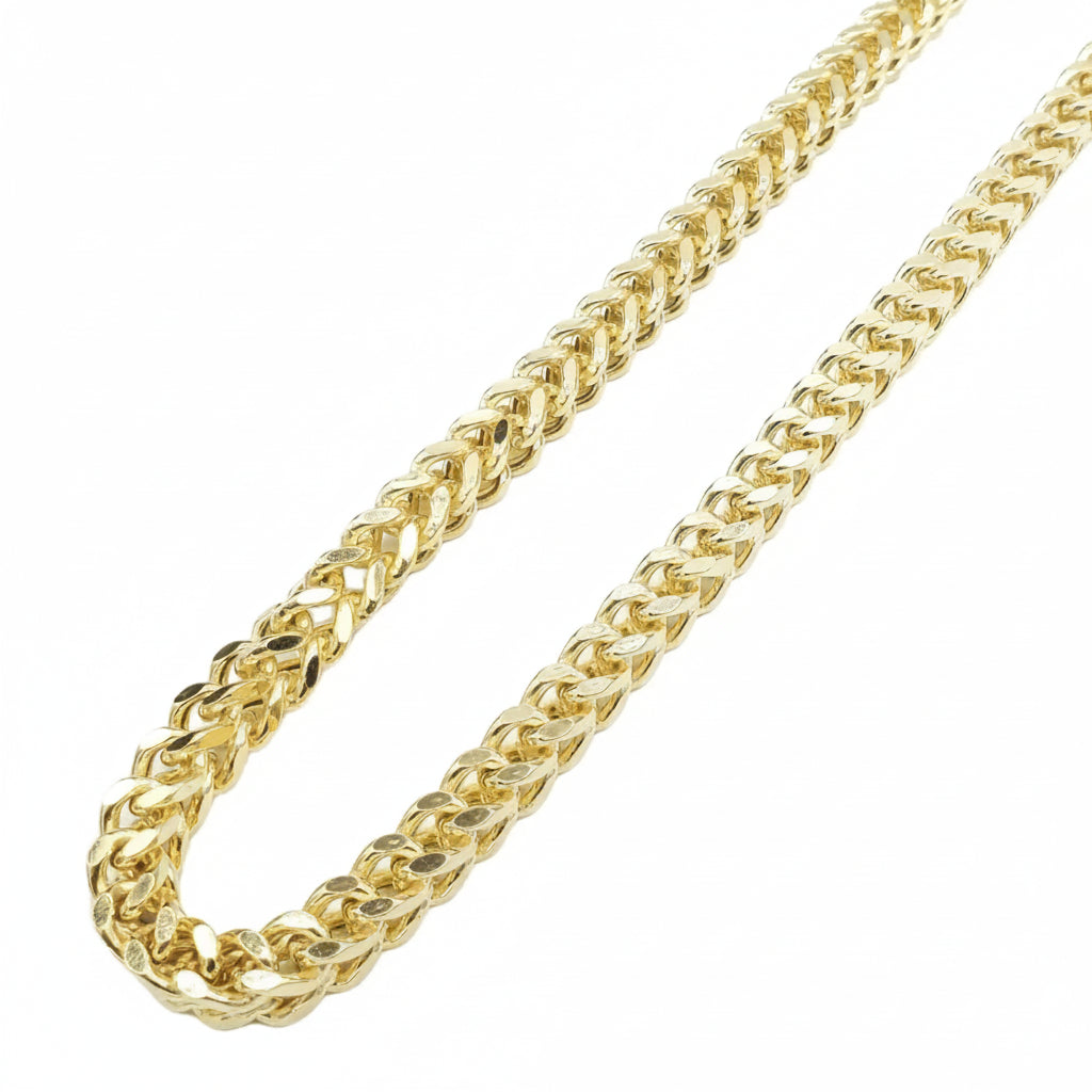 14K gold hollow Franco chain real gold Fantastic Jewelry NYC Diamond District