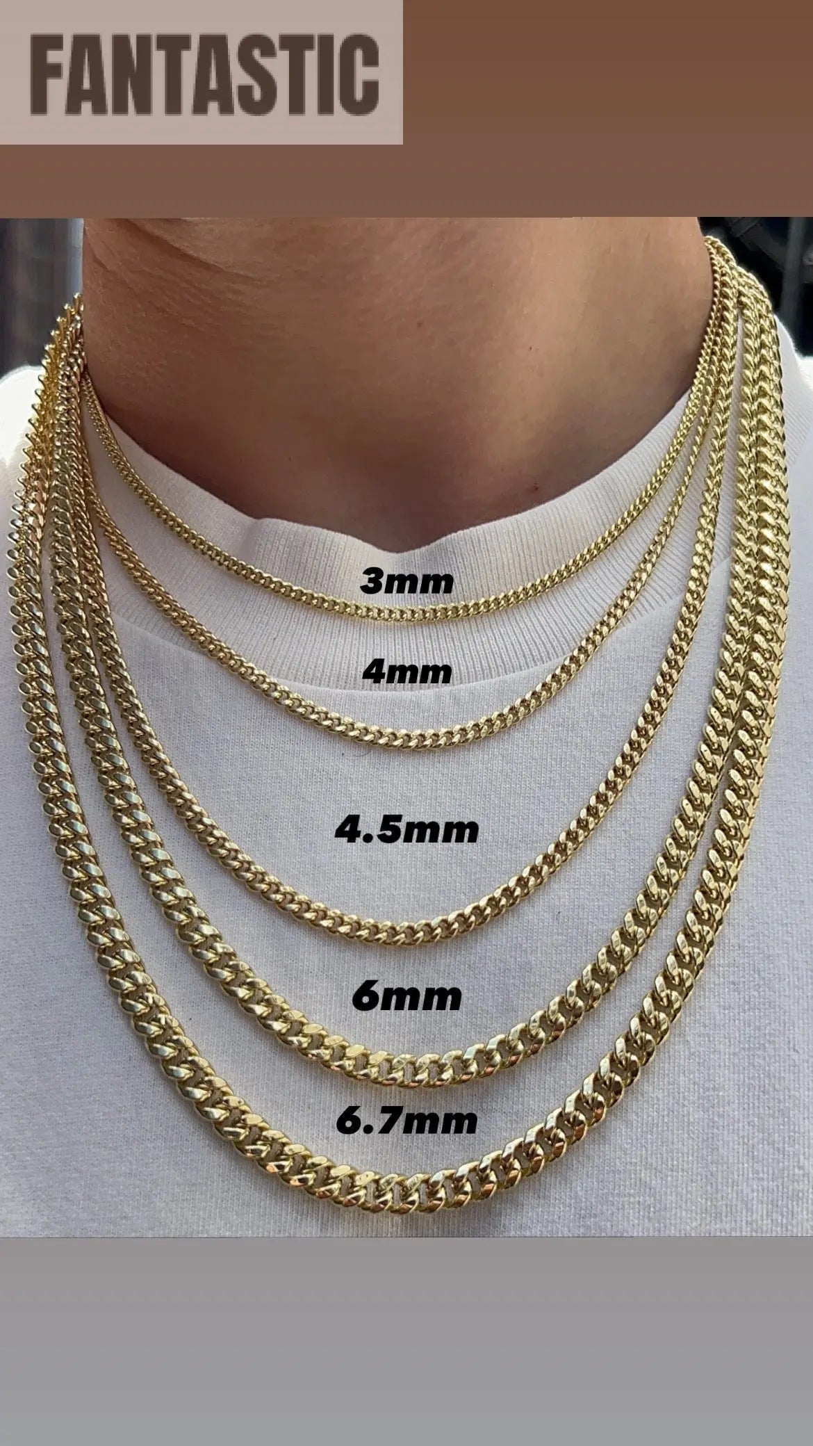 14K Gold- Hollow Miami Cuban Chain Fantastic NYC