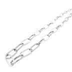 14K Gold- Hollow Paperclip Chain (White Gold) Fantastic NYC
