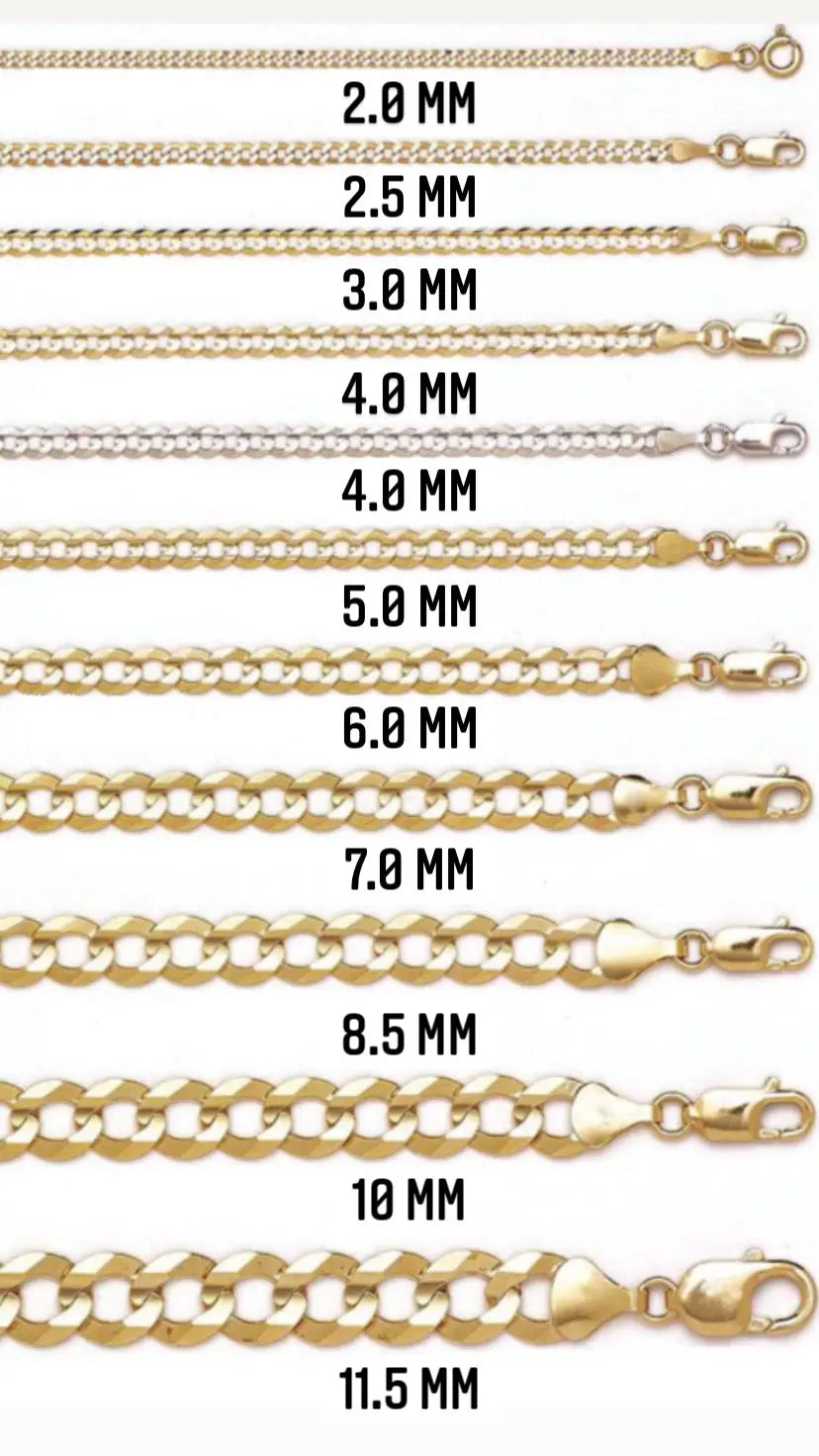 14K Gold- Hollow Paperclip Chain (White Gold) Fantastic NYC