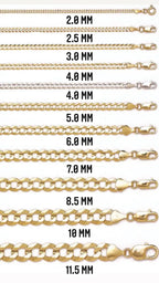 14K Gold- Hollow Paperclip Chain (White Gold) Fantastic NYC
