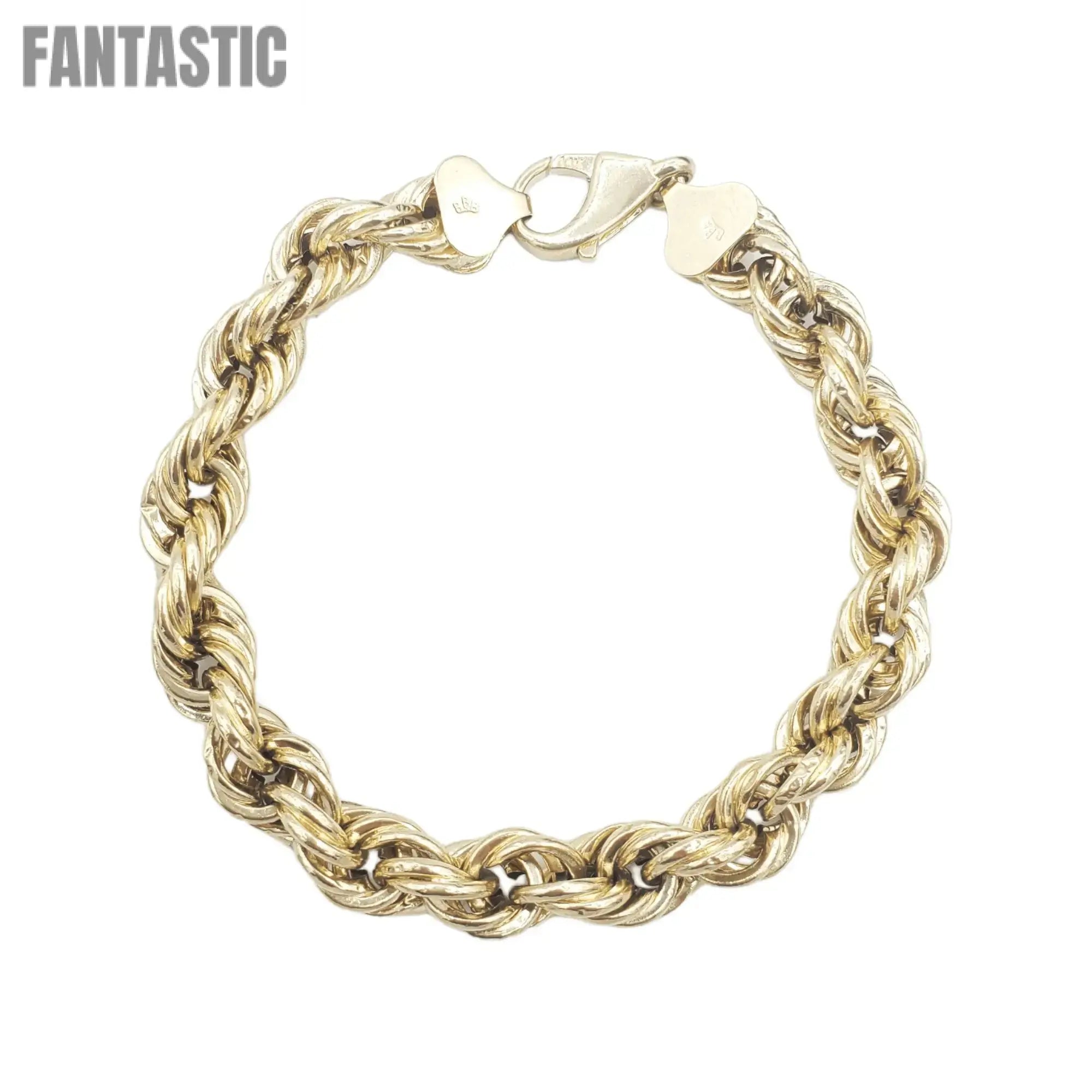 14K Gold- Hollow Rope Bracelet - Fantastic Jewelry NYC LLC