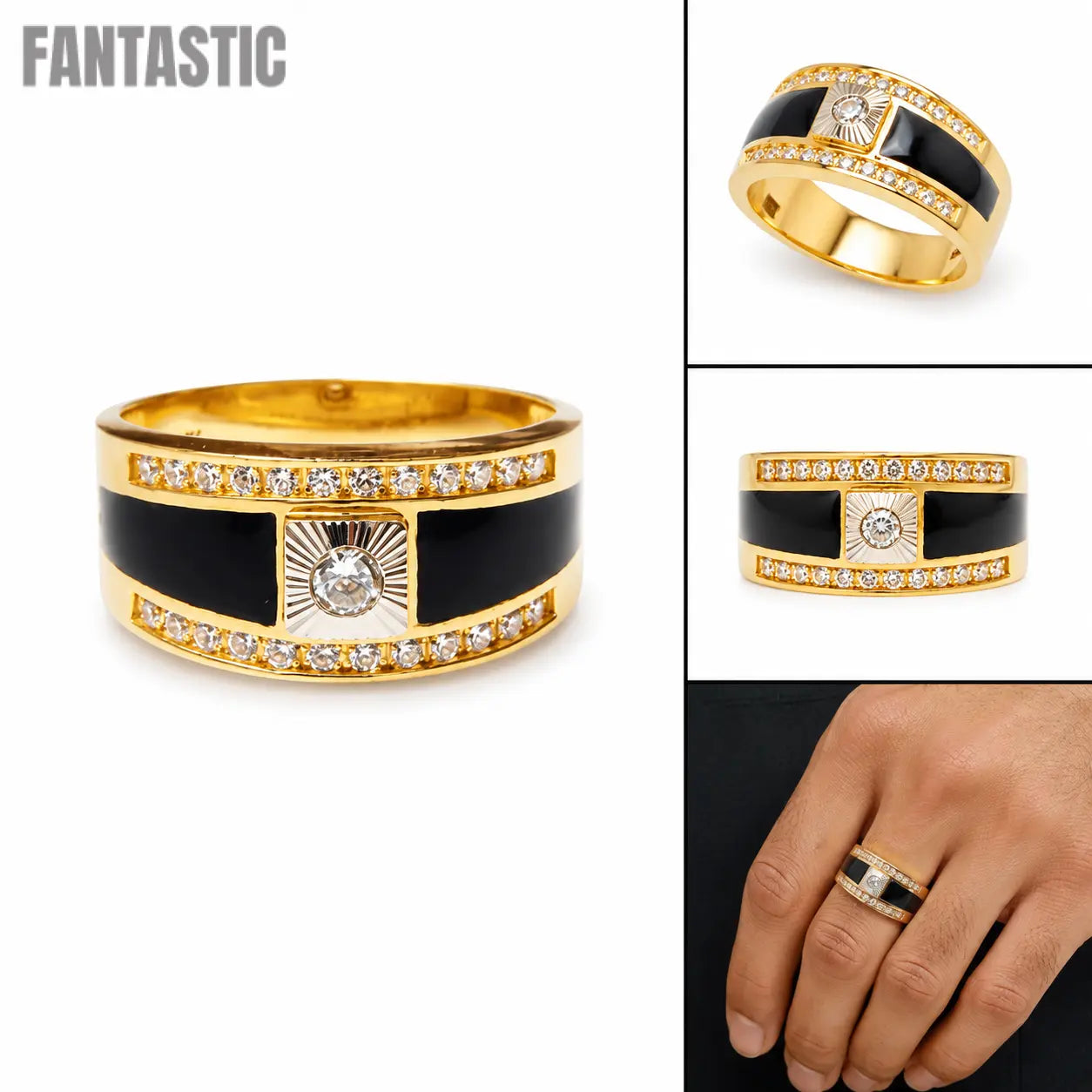 14K Gold- Men's Gold Ring Fantastic Jewelry NYC