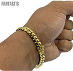 14K gold Miami Cuban Link bracelet close-up