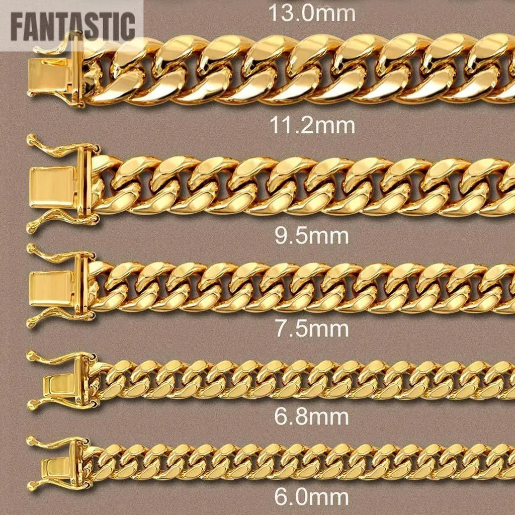 14K gold Miami Cuban Link bracelet detail