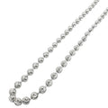 14K Moon Cut Chain – White Gold